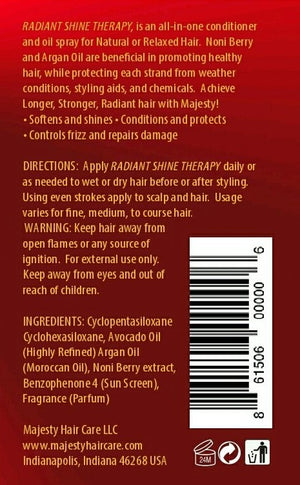 Majesty Radiant Shine Therapy Spray 4 oz - Majesty Hair Care